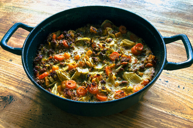 Ovenschotel met Stoppelknol en Pompoen